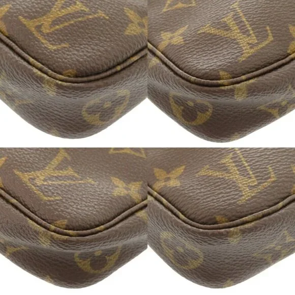 LOUIS VUITTON Authentic Brown Monogram Pochette Pouch - Picture 5 of 11